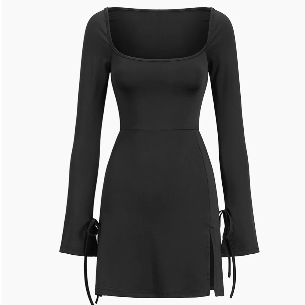 Commense Basic Square Neck Short Dress - image 1